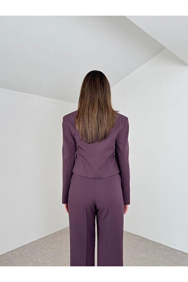 Pieced Jacket and Pants Set - 7