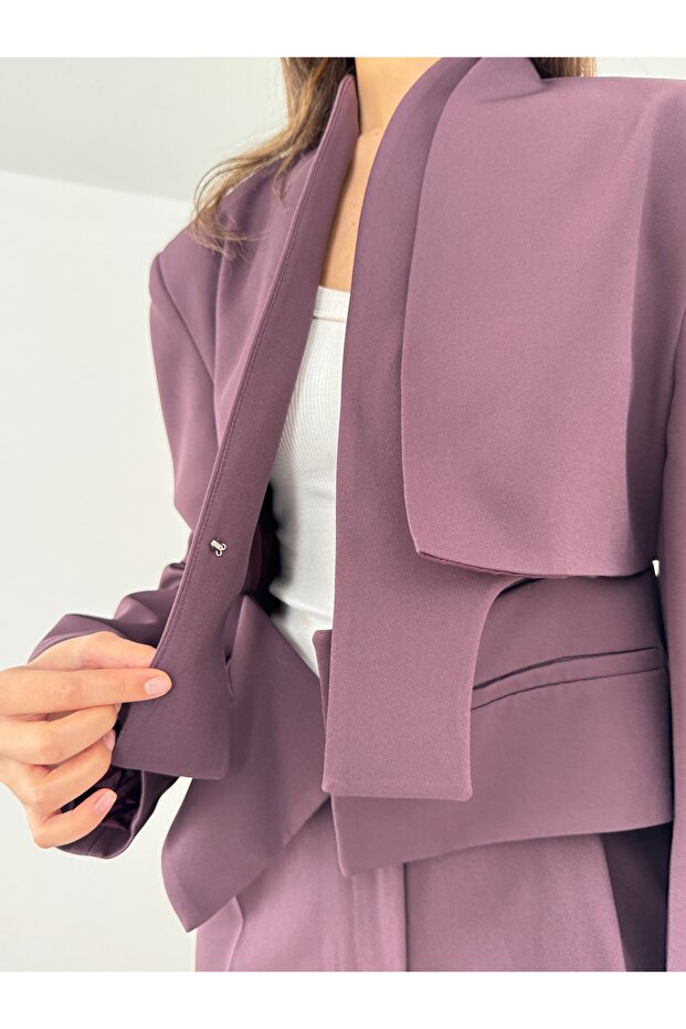 Pieced Jacket and Pants Set - 6