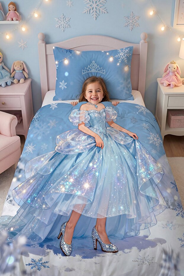 Magic Balloon Star Patterned Single Baby Kids Bedding Set