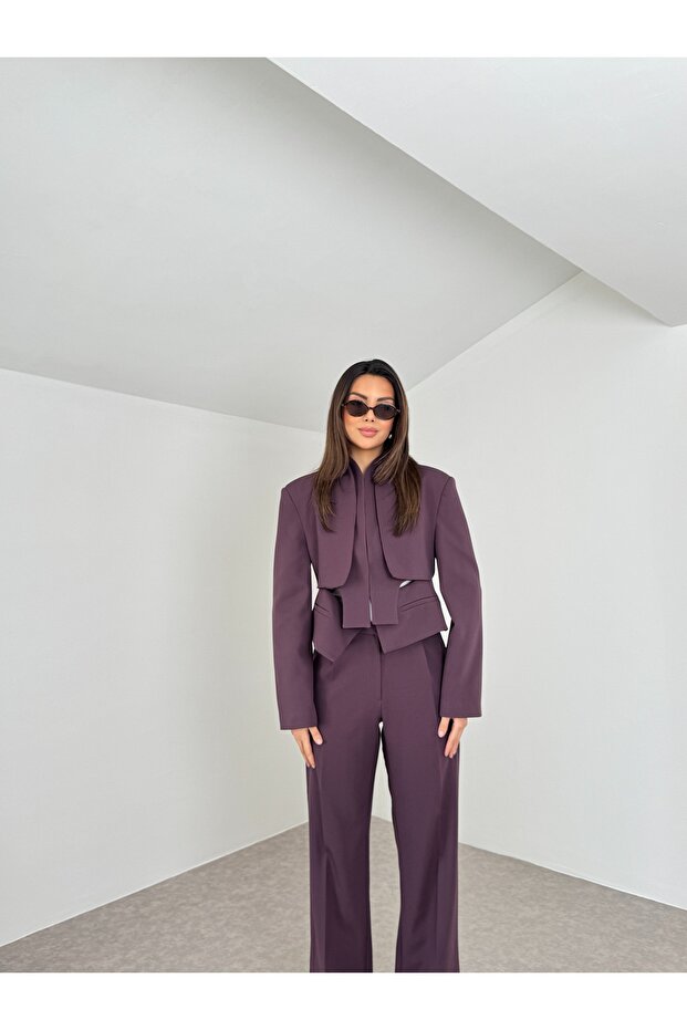 Pieced Jacket and Pants Set - 2