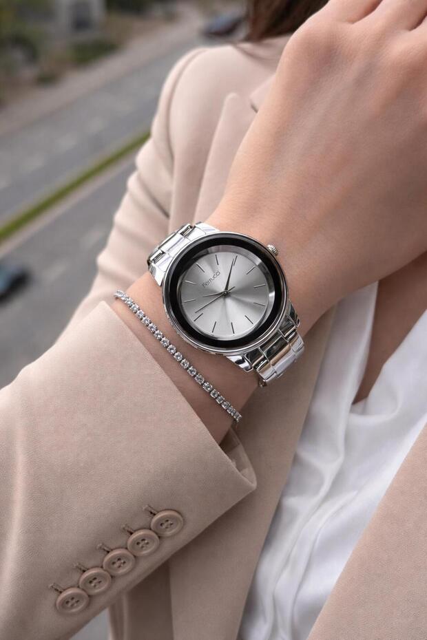 Steel Cord 2 Year Warranty 3 Atm Water Resistant Women Wrist Watch+Bracelet Gift 11397m2