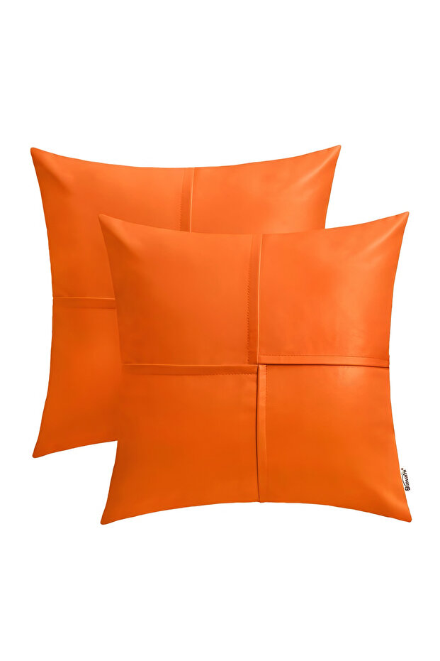 Stain-Resistant Elegance: Erasable Modern Faux Leather Throw Pillow
