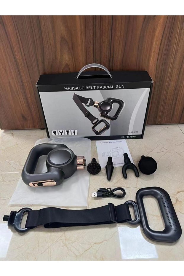 MASSAGE BELT FASCIAL GUN HB-016 Sports Percussion Massage Gun with Lateral Action Massage Belt