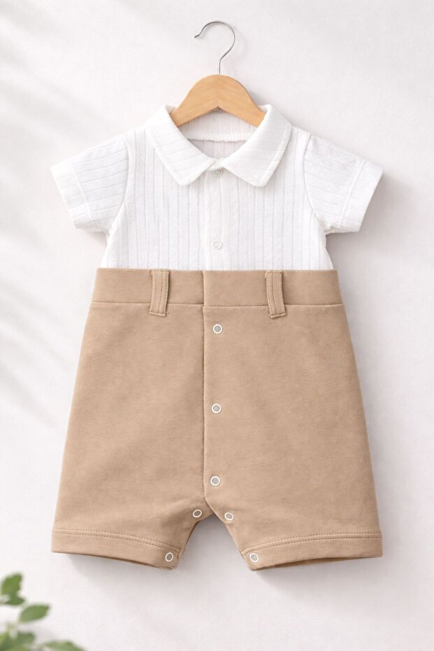 Premium Jacquard 100% Cotton Baby Boy Romper