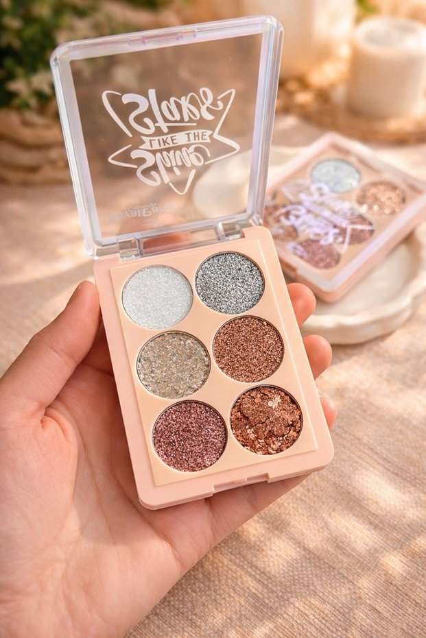 Magic Sparkles 6 Colors Pigment Glitter Palette