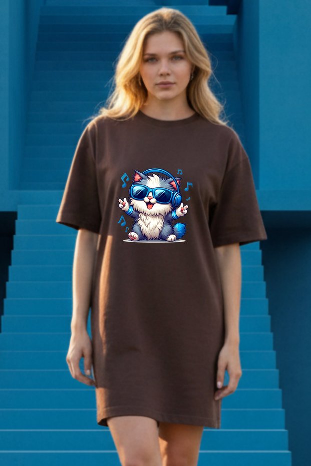 Women's Short Sleeve Crew Neck T-Shirt Dress Nightgown