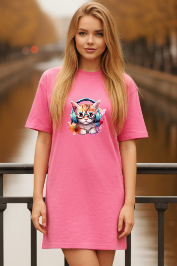 Women's Short Sleeve Crew Neck T-Shirt Dress Nightgown