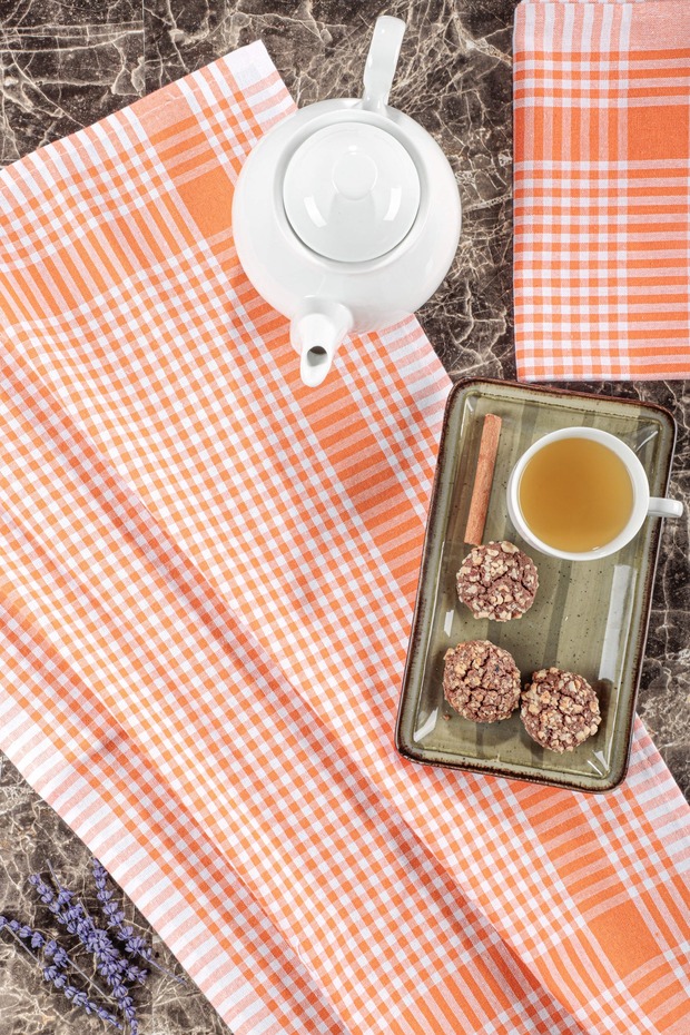 100% Cotton Gingham Patterned Kitchen Drying Cloth Set - 40X60 cm - 2 Pieces