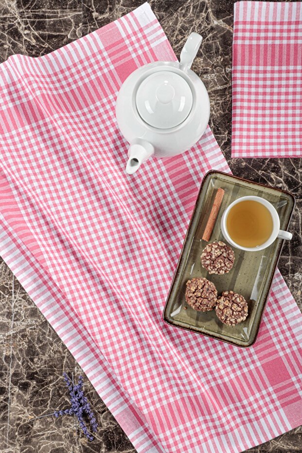 100% Cotton Gingham Patterned Kitchen Drying Cloth Set - 40X60 cm - 2 Pieces