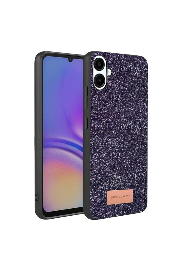 Onegif samsung galaxy a07 4g bright glitter cover - deep purple