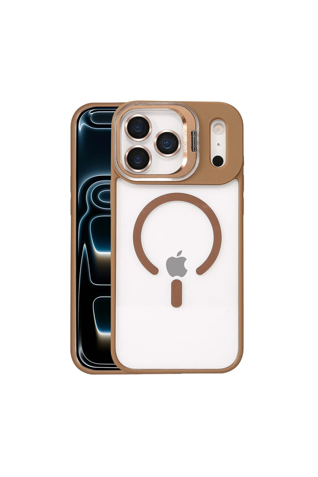 Joko Apple iPhone 17 Pro Max Cover with Remim Lens and Magsafe Stand - Brown