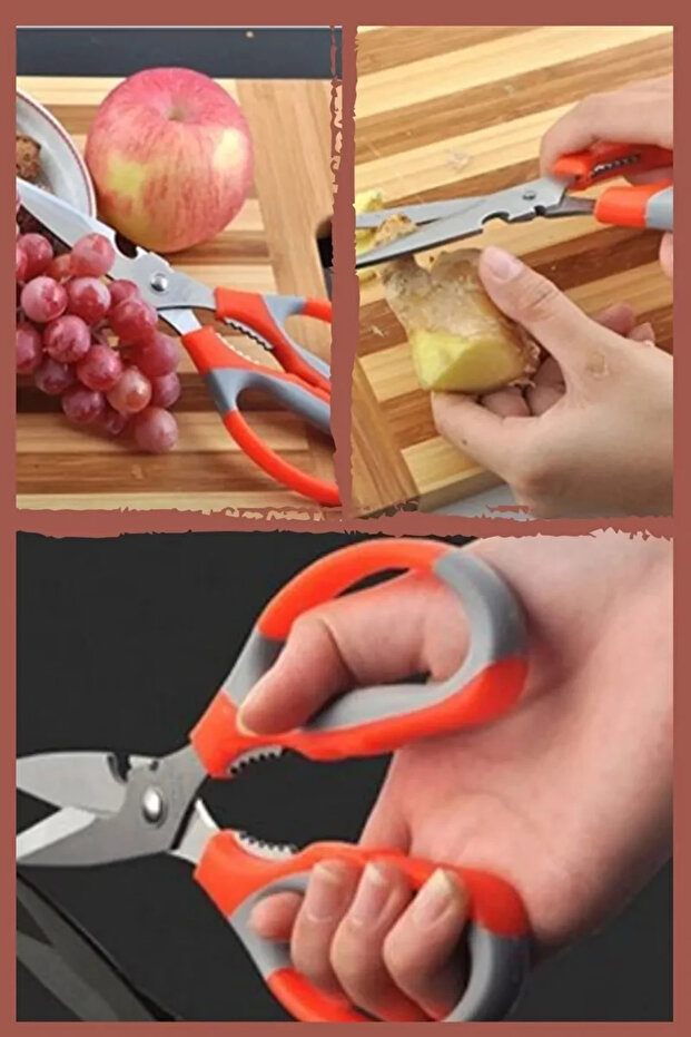 Stainless Steel Meat, Vegetable, and Dumpling Chopping Scissors
