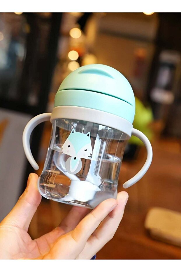 Baby Sippy Cup,250ml,with Straw & Handle,BPA Free,Non-Spill,for 6 Months+ Toddlers