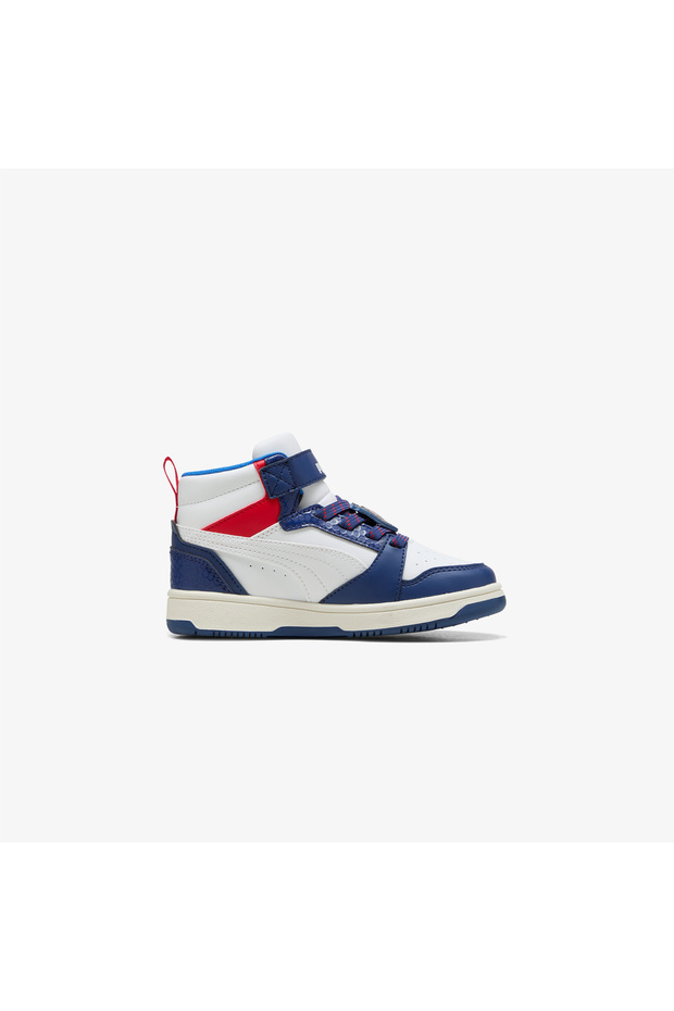 Rebound V6 Kids White Sports Shoes