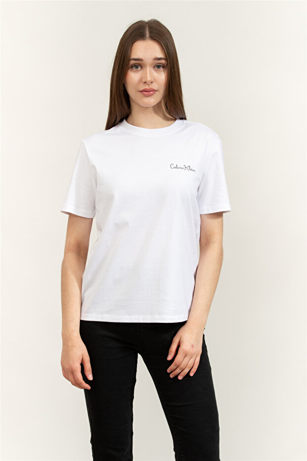 Ss Classic Graphic Tee Women's Crew Neck T-Shirt White