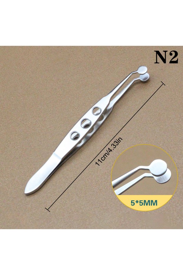 N2 Stainless Steel Eyelid Tweezers Meibomian Gland Forceps Women Clip Eyelash Compressor Metal Expre