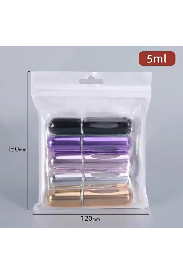 5Pcs-5ml 5Pcs 5ML Portable Mini Refillable Perfume Atomizer Bottle Refillable Spray Scent Pump Case