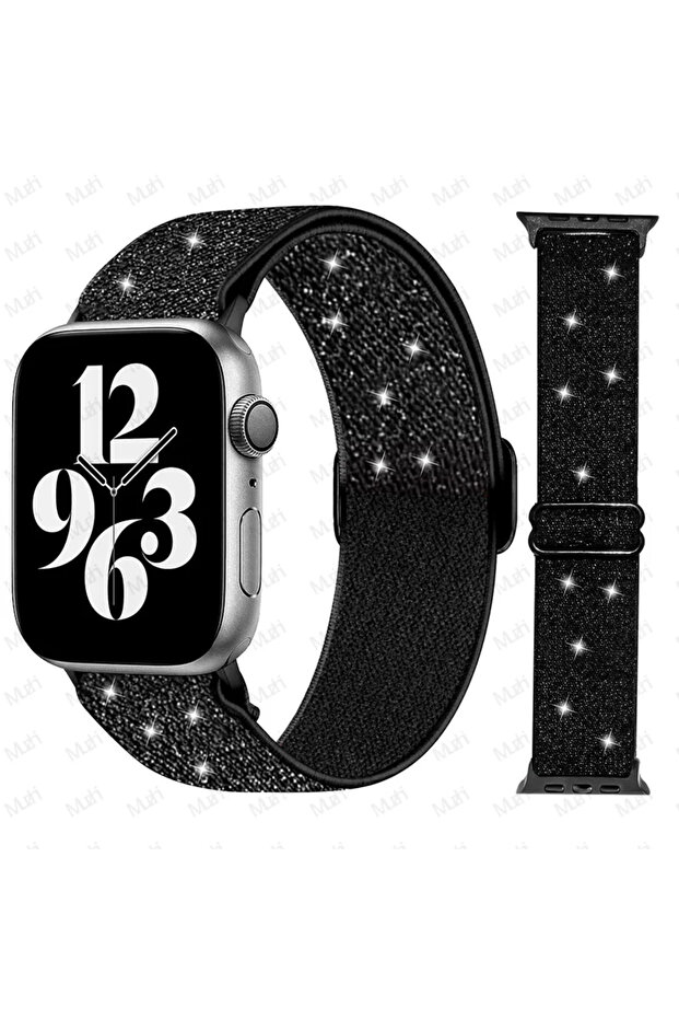 38mm or 40mm 41mm Flash Black 103 Bling Nylon Strap for Watch Band 44mm 40mm 38mm/42mm bohemian Bra
