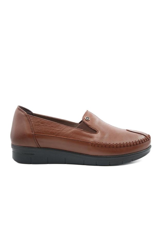 42664 Genuine Leather Tan Women's Daily Mother Shoes