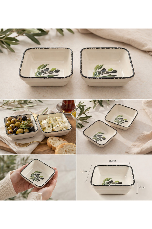 Imroz Olive Snack Bowl Set of 2