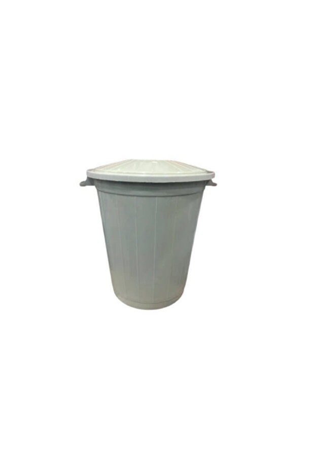 Trash Can 70 Lt Trash Can with Lid Large Size Garbage Can Durable Trash Can - Gray Rsieg430-Cc84
