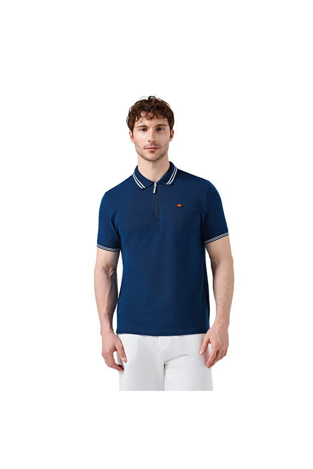 Cotton Polo Men's T-Shirt Navy Blue