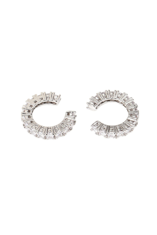 OneSize 2Pcs Full Rhinestone Zircon Ear Cuff Ear Clip For Women No Pierced C Shape Earcuff Ear Wrap