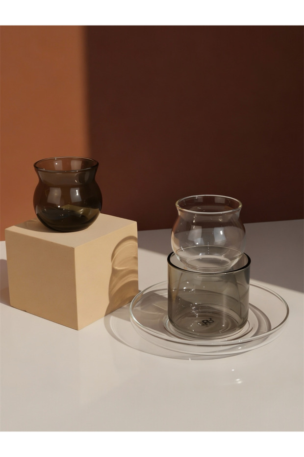 Premium Glass Tea & Coffee Cups Set | Arabic Tea Glasses Gift Box