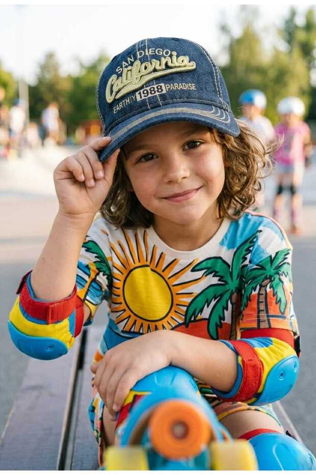 San Diego Vintage Washed Boys' Cap Hat |   Adjustable Buckle, (Ages 7-15)