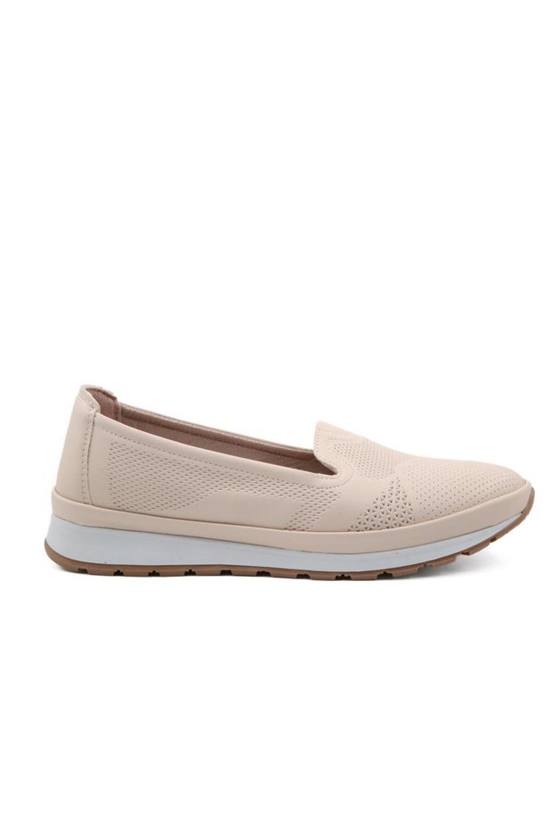 42738 Genuine Leather Beige Women's Daily Mother Shoes