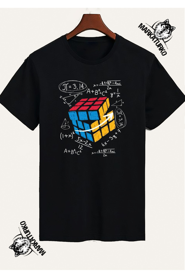 Intelligence Cube Special Design Printed Black T-Shirt