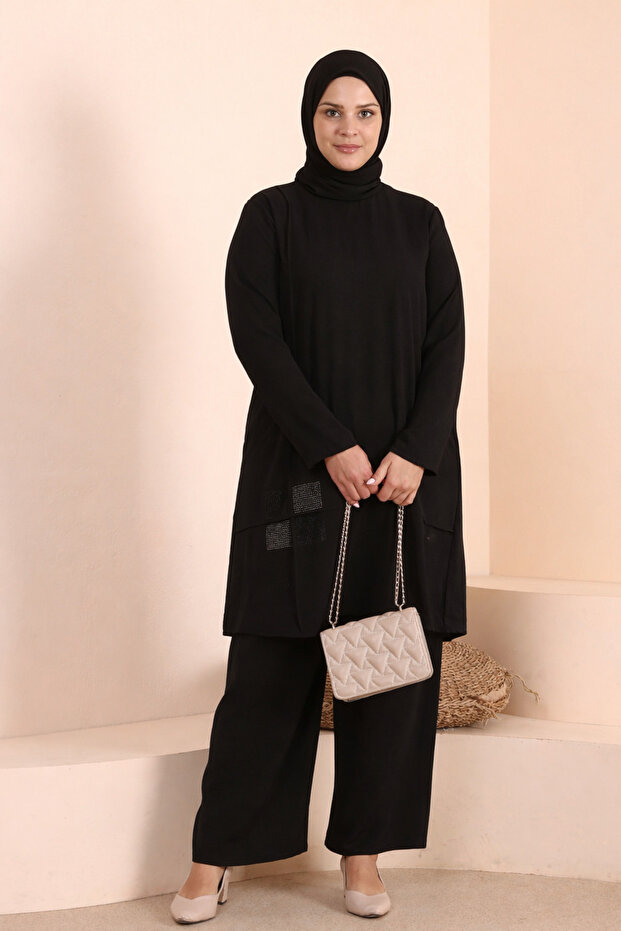 Women's 2-Piece Set Combination Islamic Clothing Set Large Size