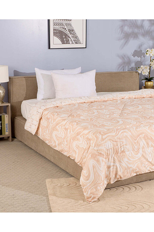 Beige Printed Comforter Single Size - 1