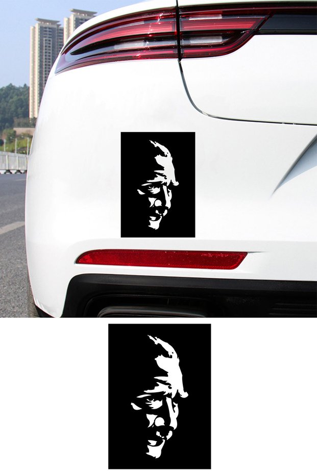 Atatürk Artistic Silhouette Sticker - Mustafa Kemal Atatürk Portrait Car Sticker 11X15Cm