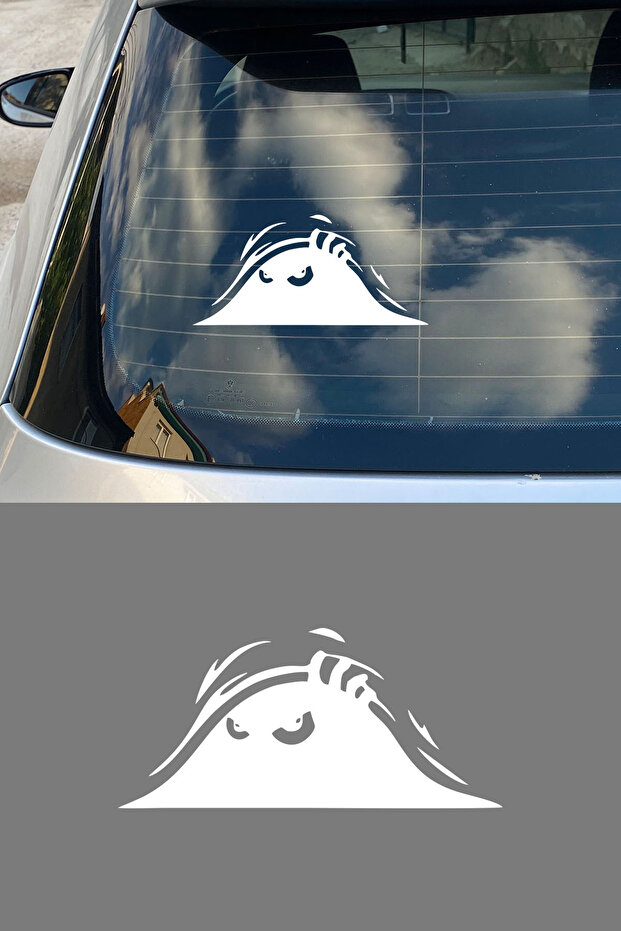 Mysterious Eye Car Sticker - Eyes Looking down from the Trunk Sticker - Car Engine Sticker 15X7Cm