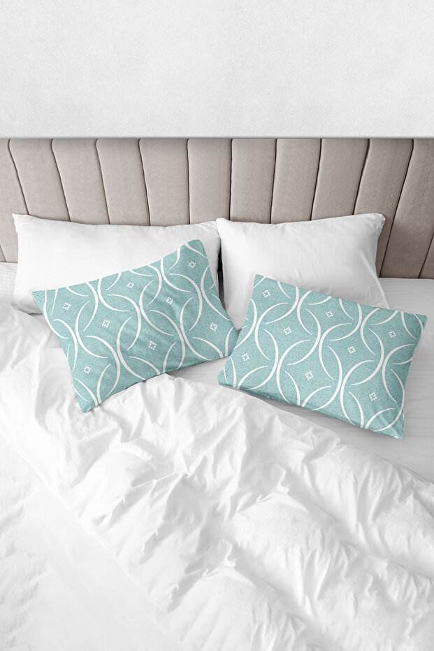 100% Cotton Akfil Pearl Pillowcase Set of 2 - 50X70 cm Turquoise