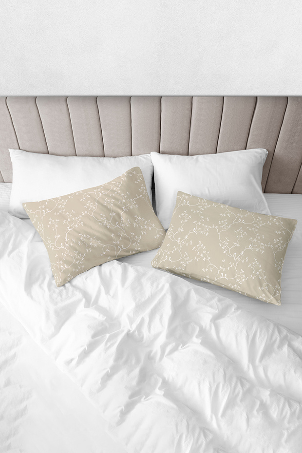 100% Cotton Akfil Dean Pillowcase Set of 2 - 50X70 cm Beige
