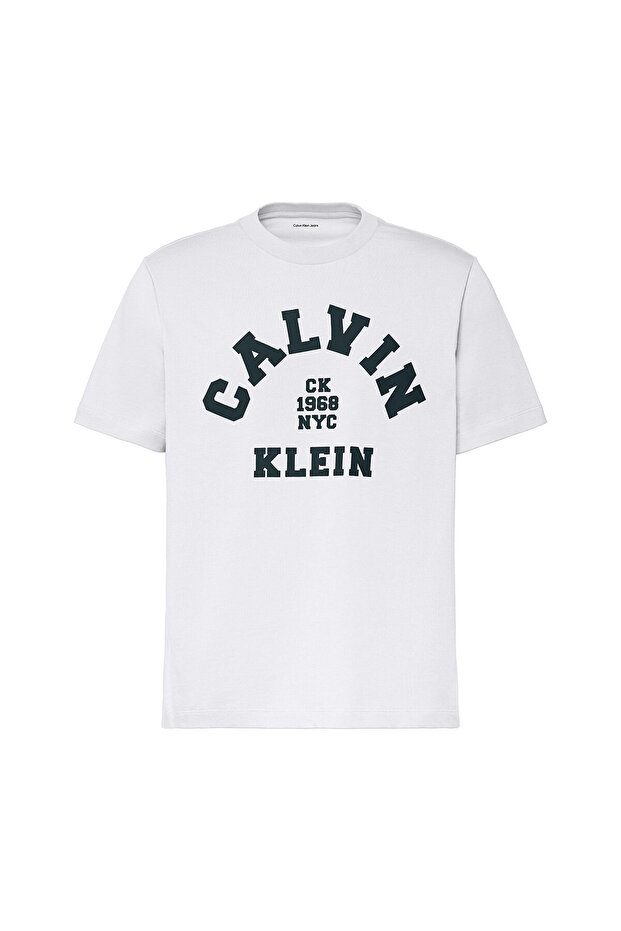 Ss 20S Ln Calvin College Graphic Men's Crew Neck T-Shirt White
