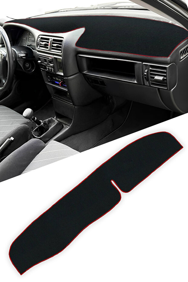 Opel Vectra a Dashboard Covering Protection Carpet Red Edge | Front Dashboard Protector