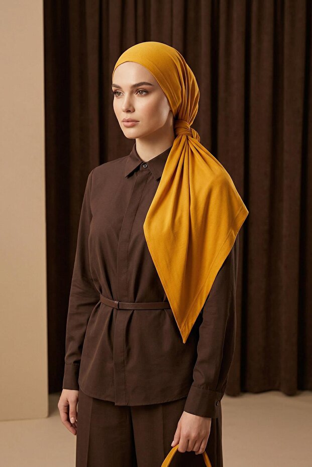 وشاح مثلث من القطن الممشط، قابل للتنفس، مرن، مريح للاستخدام اليومي، مضاد للانزلاق، B-41
