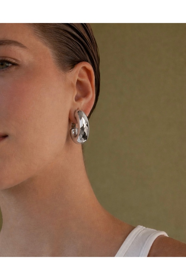 Mng Curved Hoop Earrings