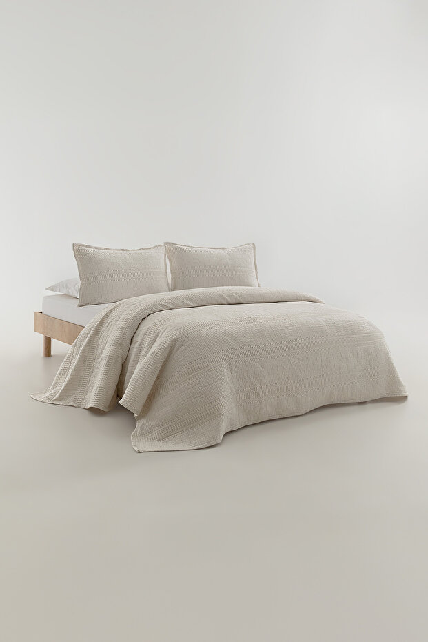Flip Single Bedspread Set - Ecru - 2
