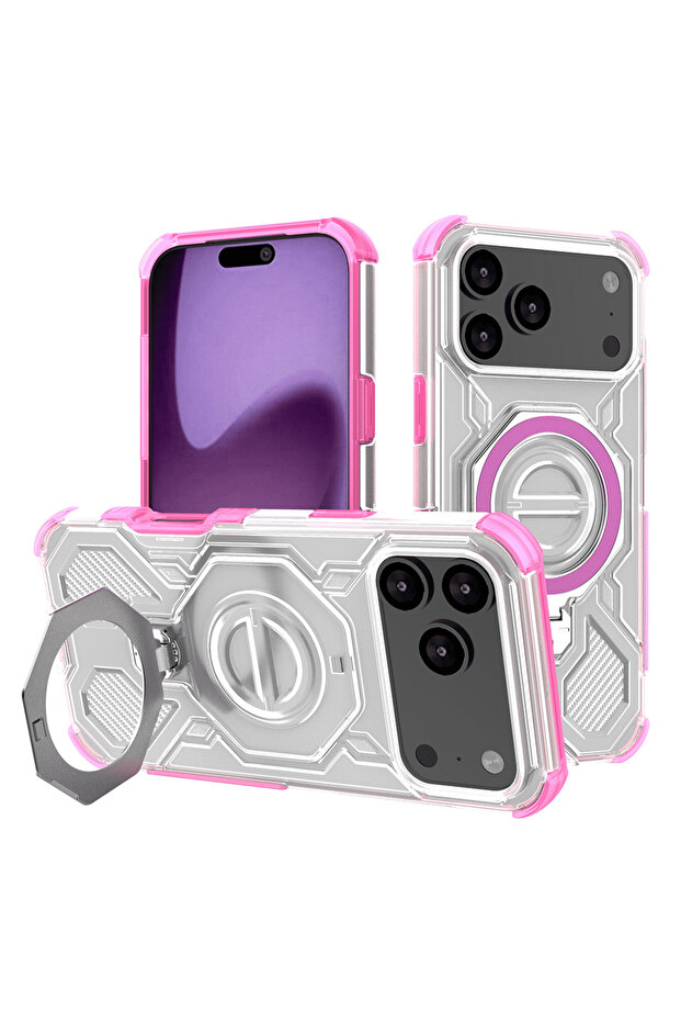 iPhone 17 Pro Max case, Carbon Shield PRO, shockproof, pink