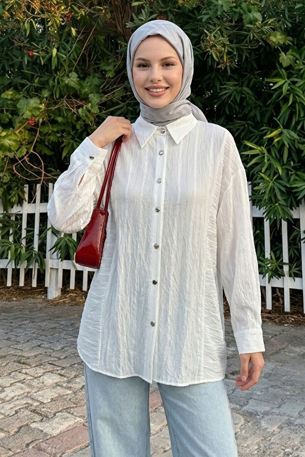 White Shirt with Sim Stripe
