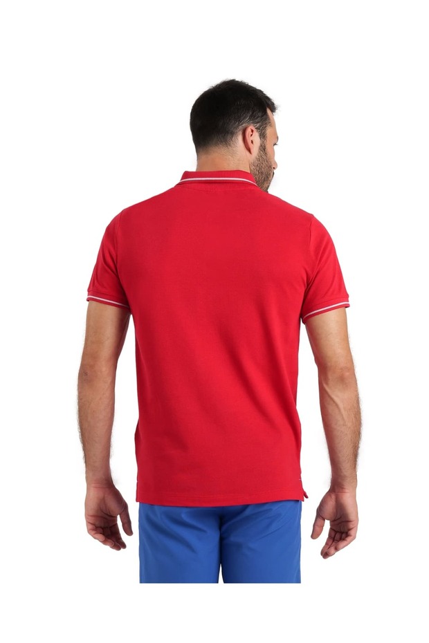 Team Poloshirt Solid Cotton Red - 3