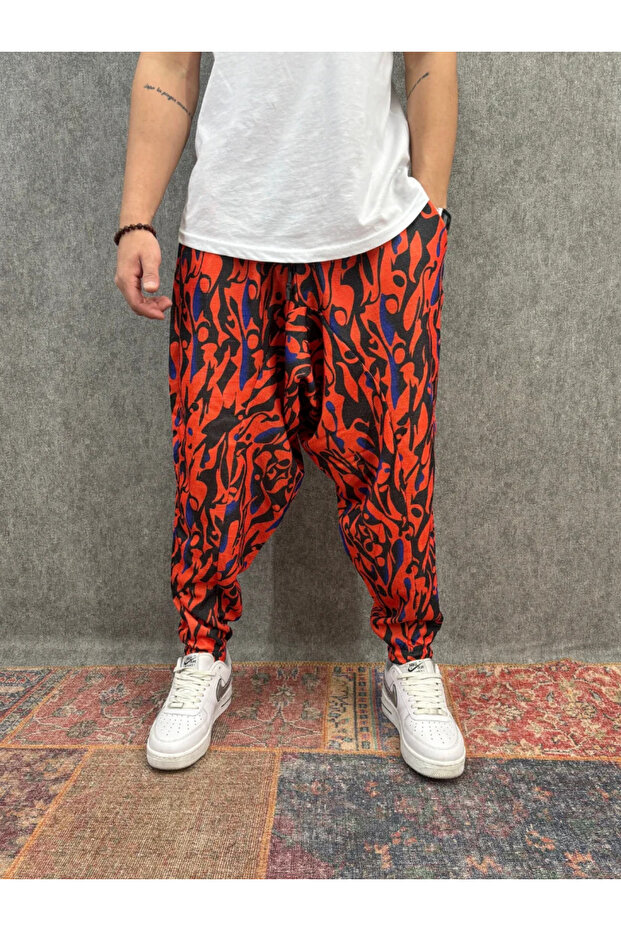Patterned Shalwar with Elastic Waist - 1