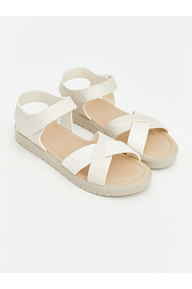 Alita City Lcw Steps Beige Girls' Sandals with a Difference