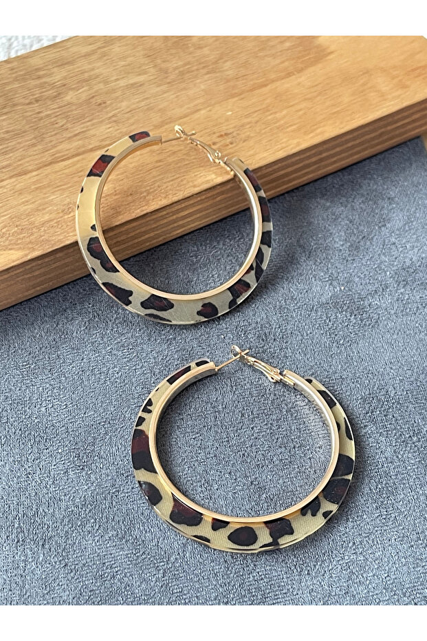 Big Size Leopard Hoop Earrings Stylish Earrings
