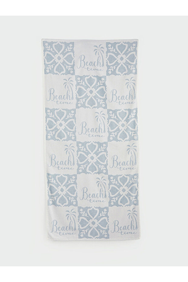 Nevavm Checkered Patterned Women's Beach Towel with Difference in Color 70X150 cm