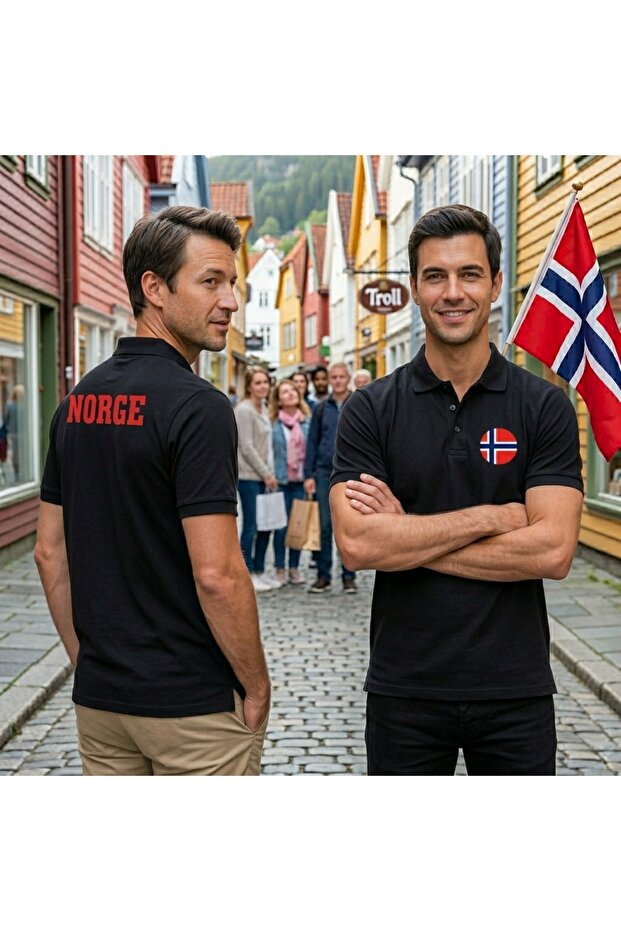 Norge Norway Polo Collar T-Shirt